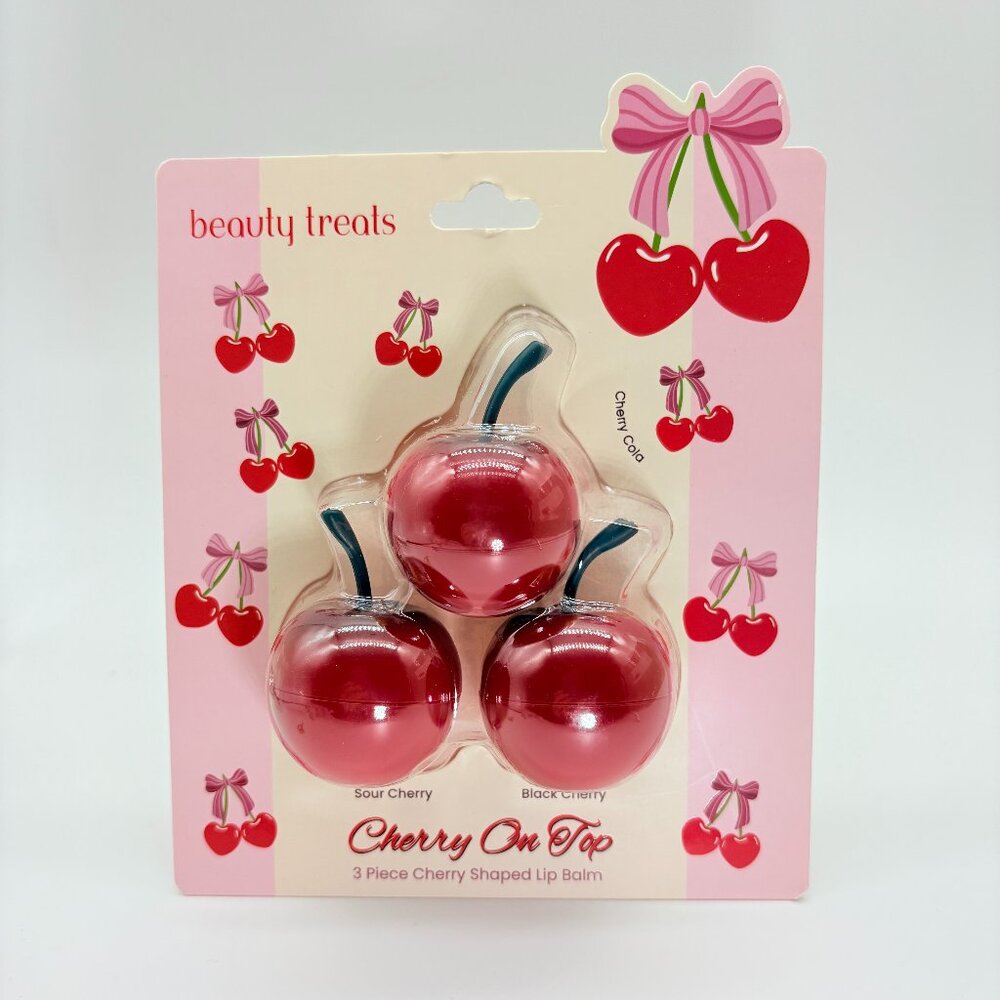 CHERRY Shaped Lip Balm 3 Piece Set